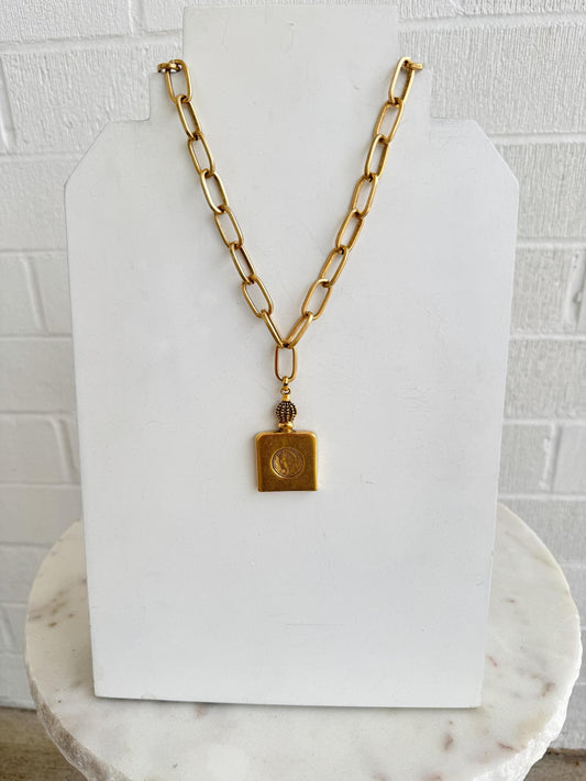 Yochi Square Coin Necklace