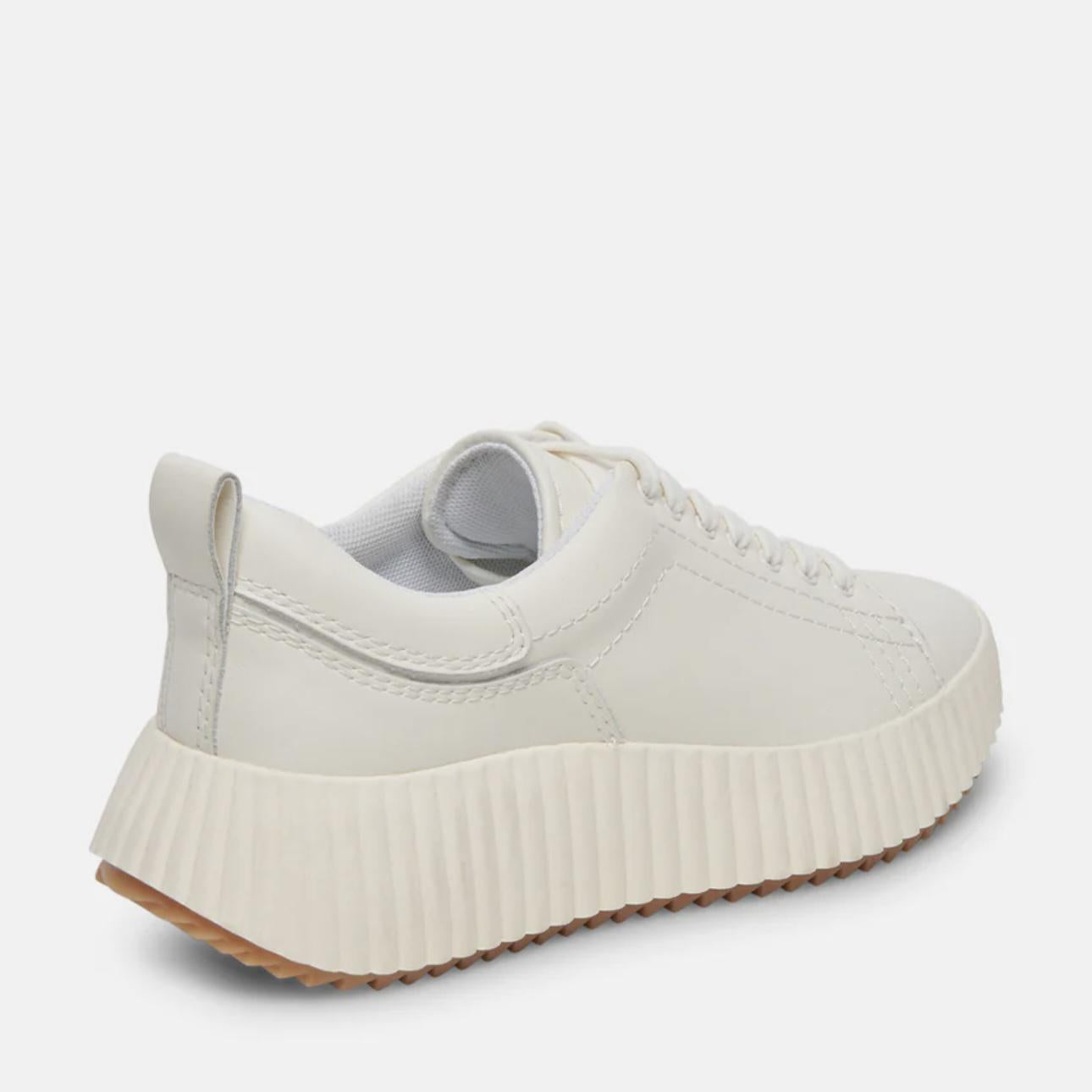 Devote White Leather Sneakers