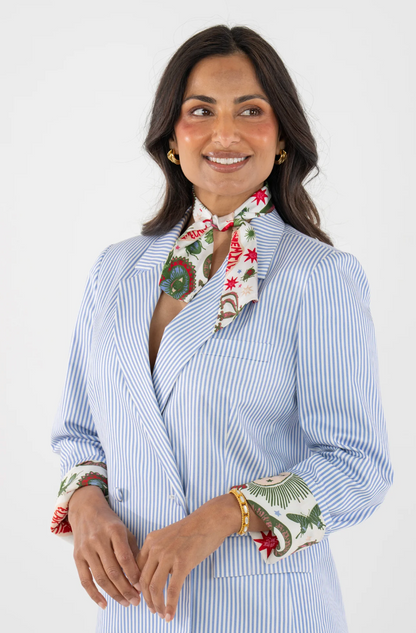 Emily McCarthy Hand-Stitched Silk Scarfette