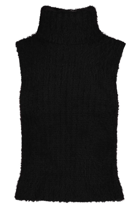 Sleeveless Turtleneck- Black