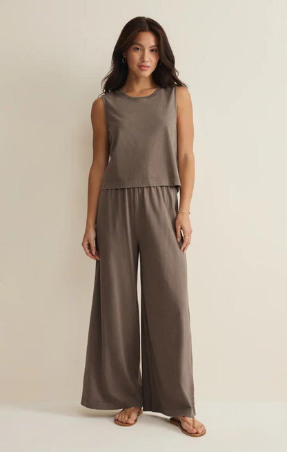 Sloane Jersey Tank- Taupe