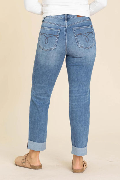 Criss Cross Single Cuff Denim