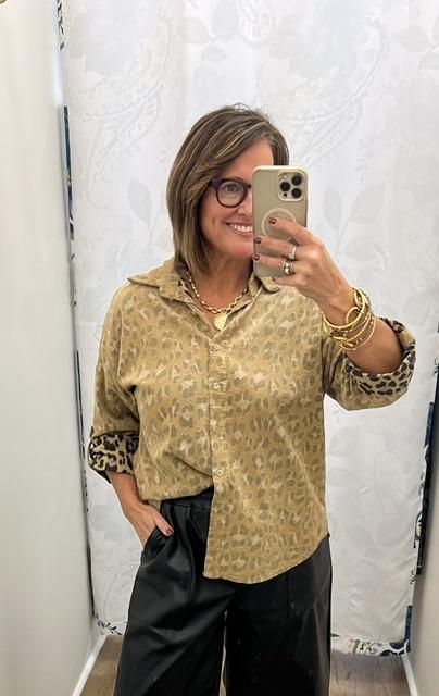 One Size Leopard Cord Shirt