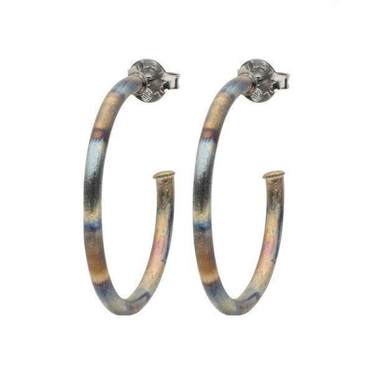Sheila Fajl- Small Everybody's Favorite Hoops- Gun Metal Antique