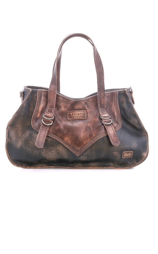 Bed Stu Redrock Purse- Black Teak Hand Wash