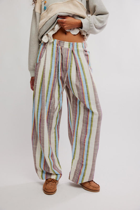Chambers Laid Back Stripe Pant- Ivory Combo