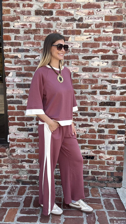 Luxeknit Straight Pant-Marsala
