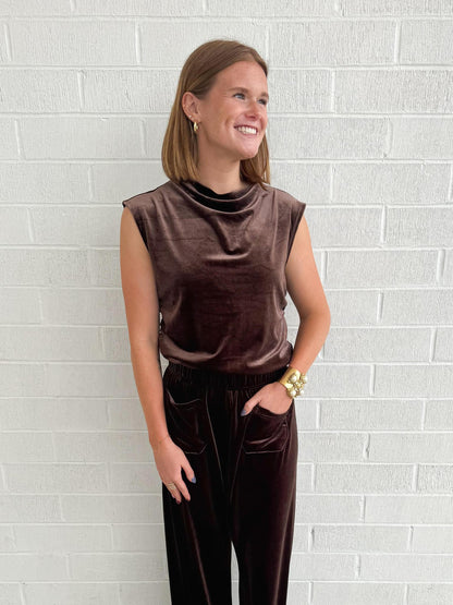 Mock Velvet Top