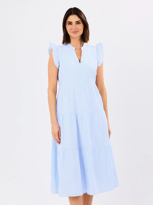 Kari Dress- Blue Stripe
