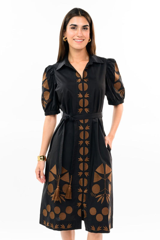 Ivy Jane Placket Embroidered Dress