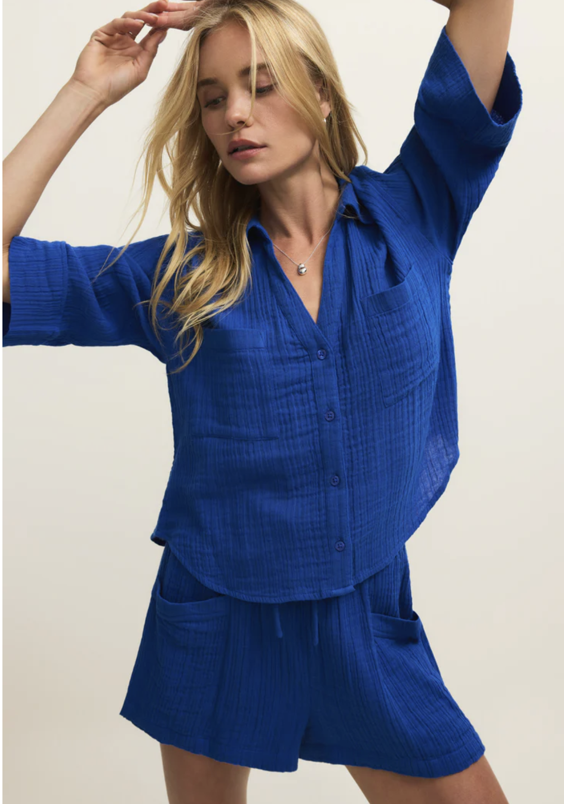 Helena Shirt- Cobalt Blue