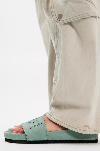 Shore Cut Out Sandal-Aqua