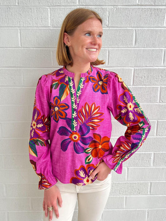 Ashley Top- Mauve Blossom