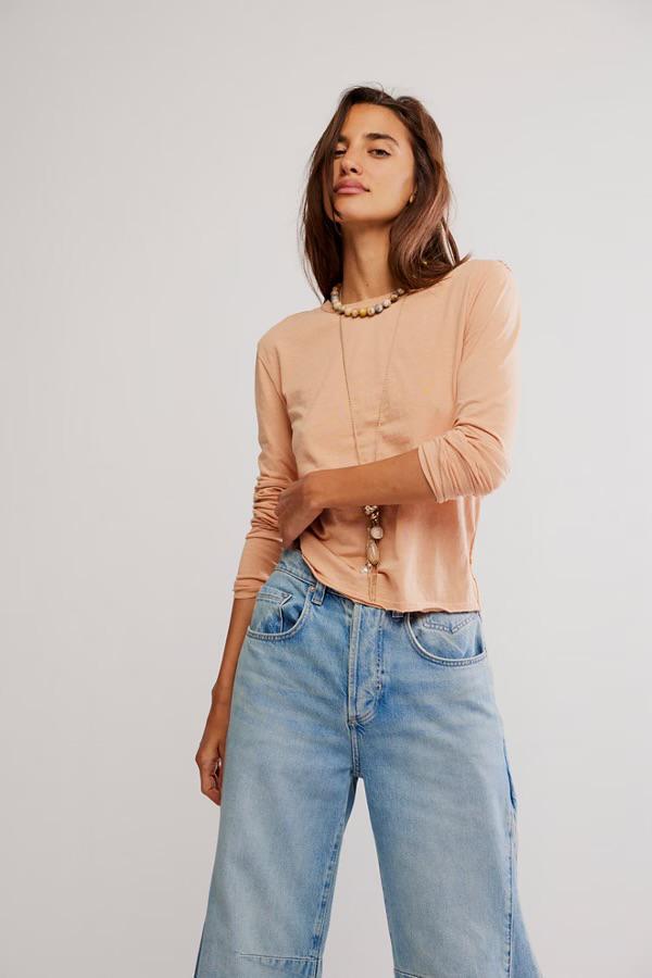 Free People Nova Tee L/S- Copper