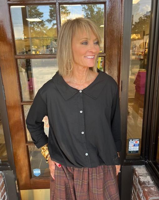 One Size Madeline Top-BLK