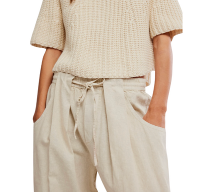 Free People Chambers Pull On Pant- Sand