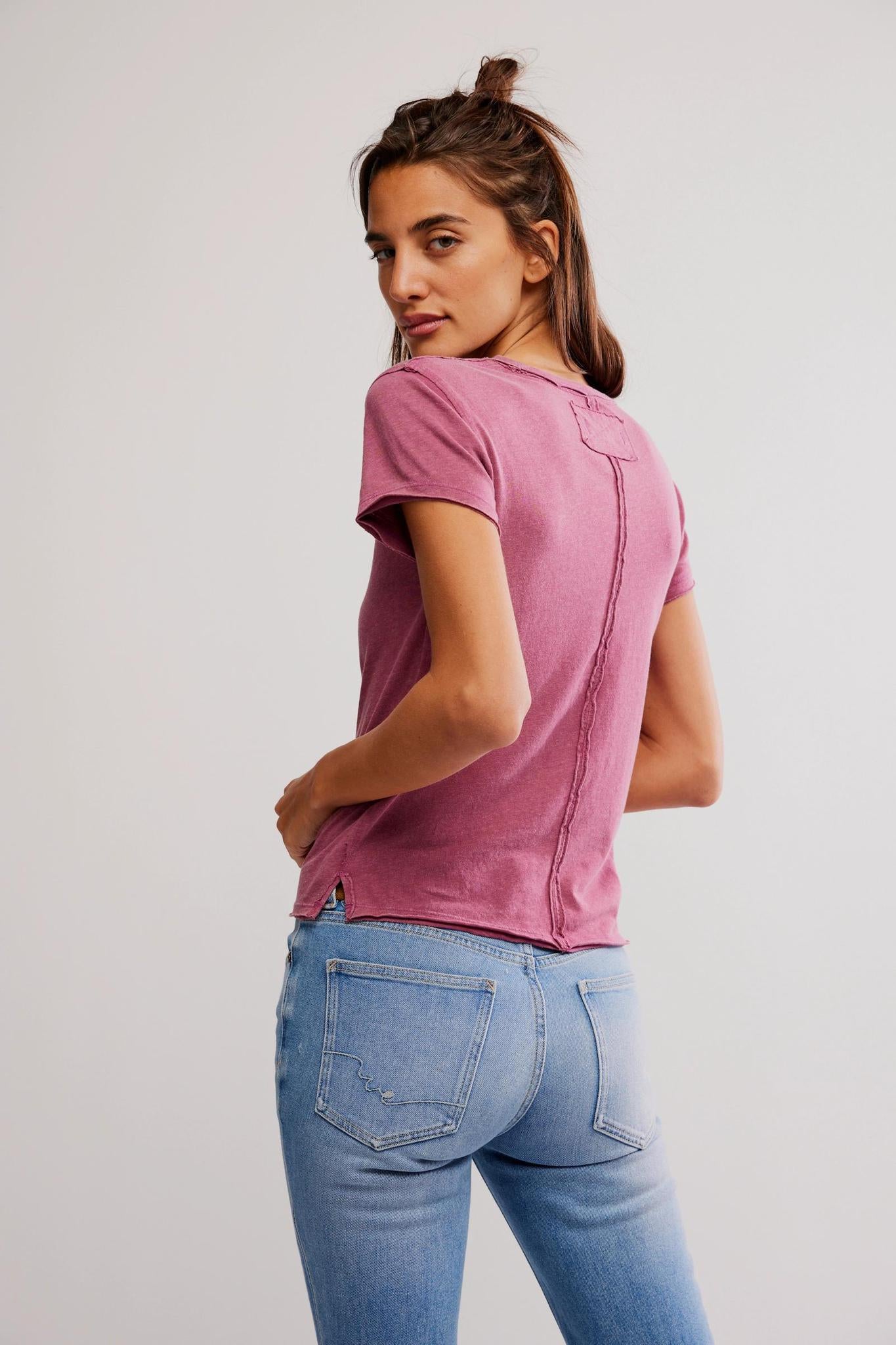 Free People Nova Tee-Crushed Berry