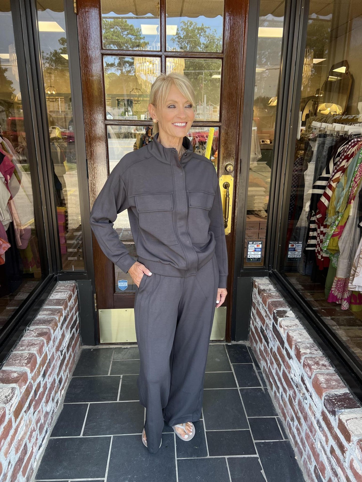 Pull On Ankle Pant- Tornado