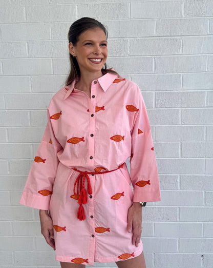Uncle Frank Embroidered Fish Dress