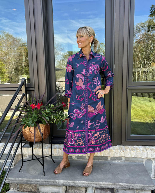 Eliza Dress- Midnight Mosaic