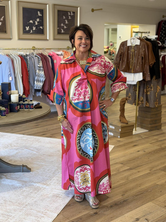 House of MBR Ruthie Long Shirt Dress