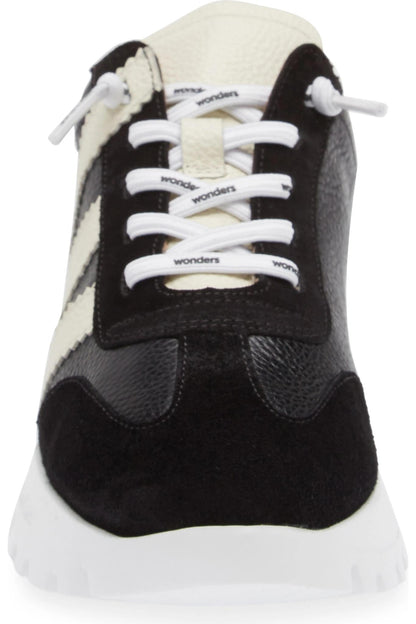 Wonders Racer Sneaker- Black/White