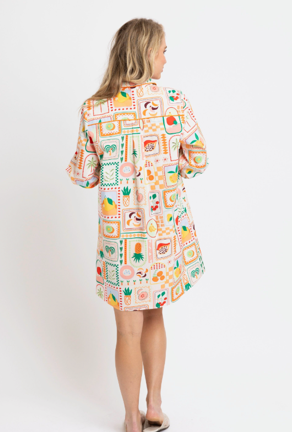 Fruit Basket Shirt Dress