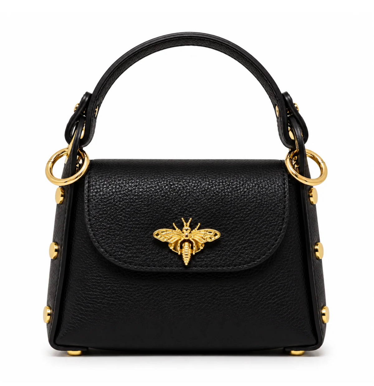 Leather Bumblebee Mini Bag-BLK