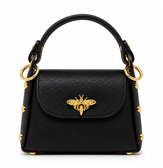 Leather Bumblebee Mini Bag-BLK