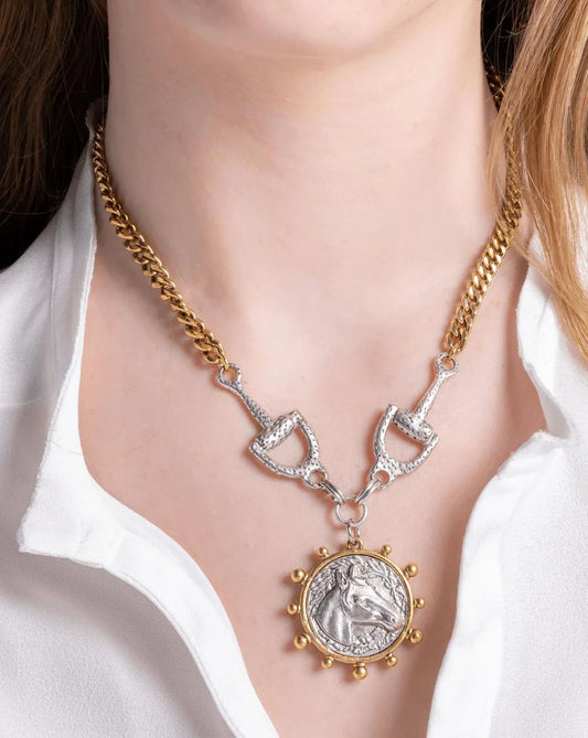 Horse Coin Bit Necklace