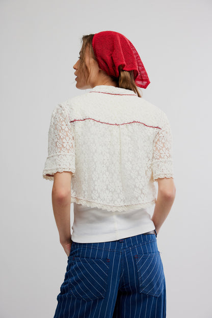 Free People Mannie Lace Buttondown