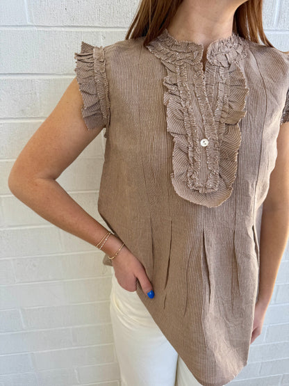 Ivy Jane Striped Ruffle Top
