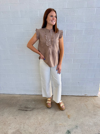 Ivy Jane Striped Ruffle Top