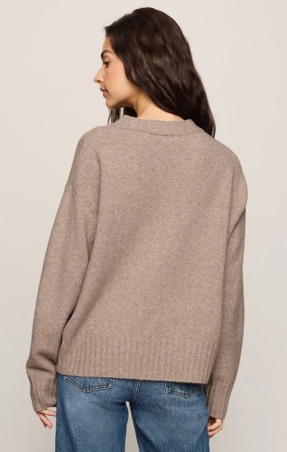 Eastwell Pullover Sweater- Heather Ash