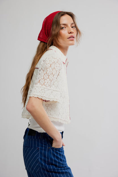 Free People Mannie Lace Buttondown