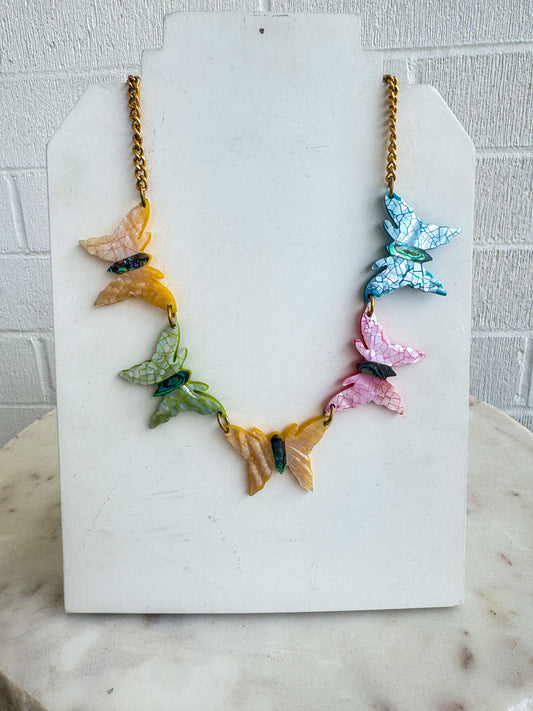 Multi Butterfly Choker Necklace