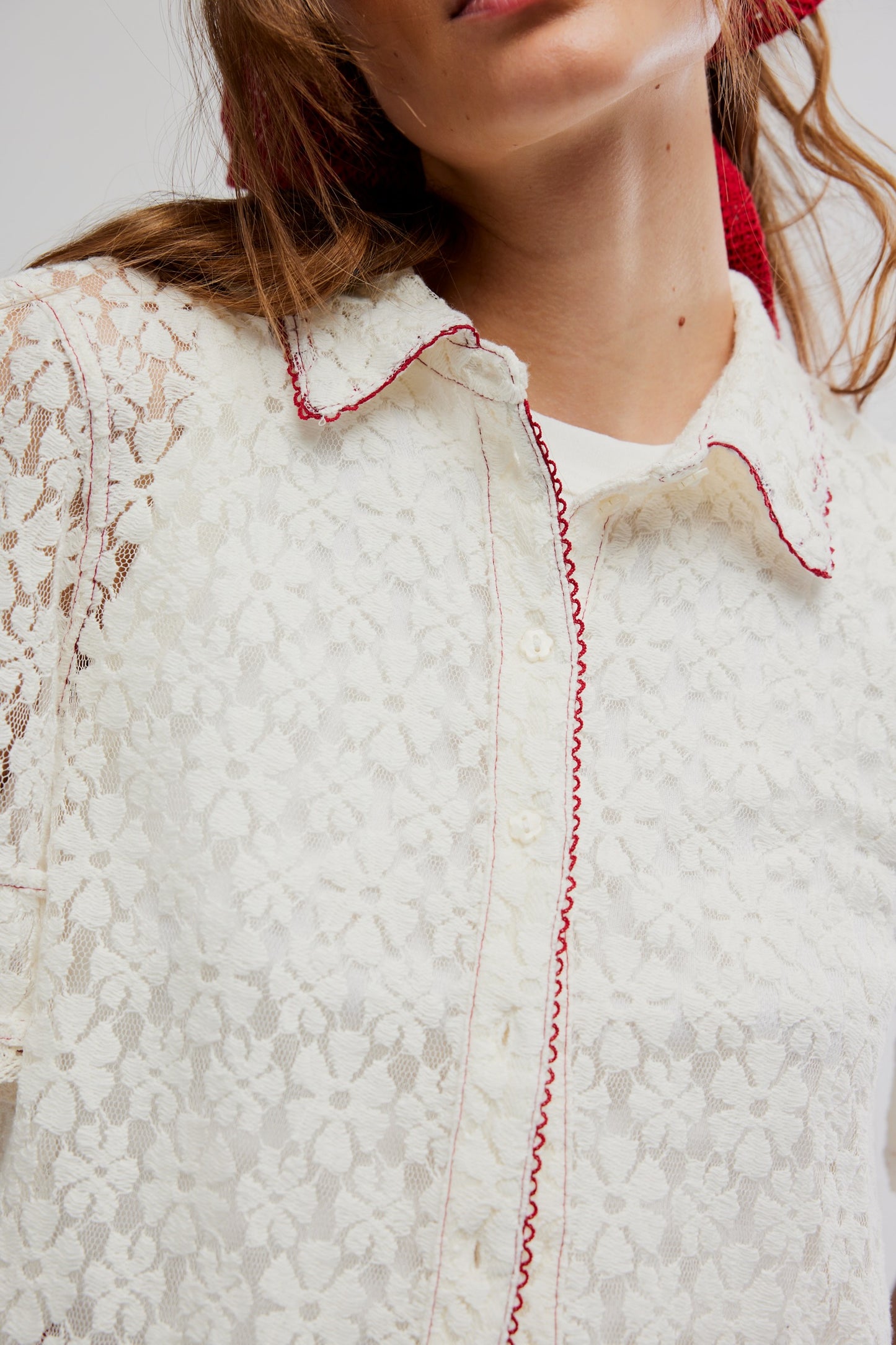 Free People Mannie Lace Buttondown