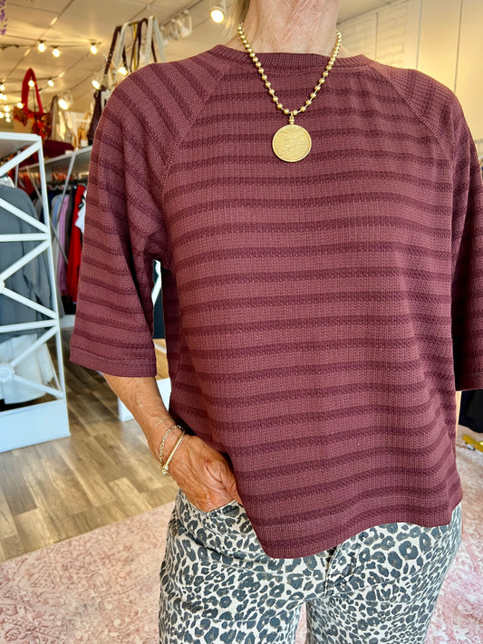 Boxy Raglan Tee- Chicory
