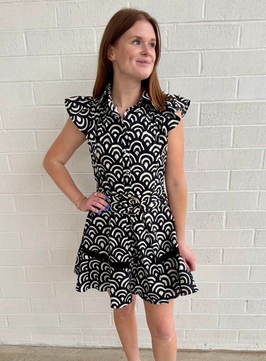 Cara Midnight Fan Dress