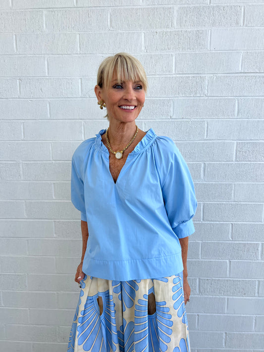 CiCi Baby Blue Top