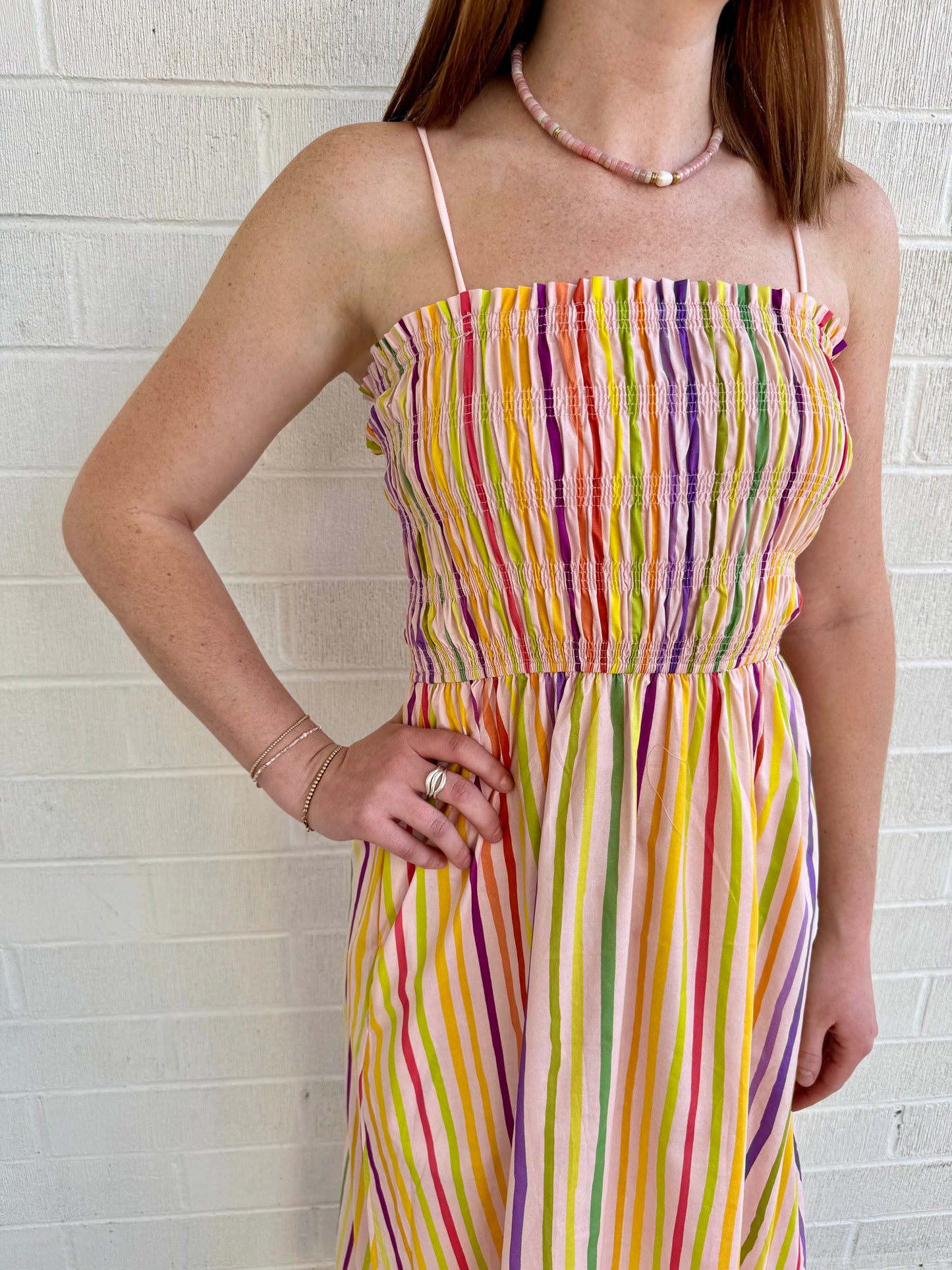 Paralia Stripes Midi Dress