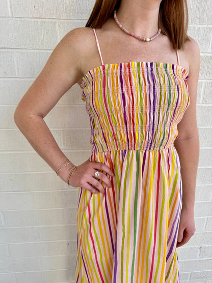 Paralia Stripes Midi Dress