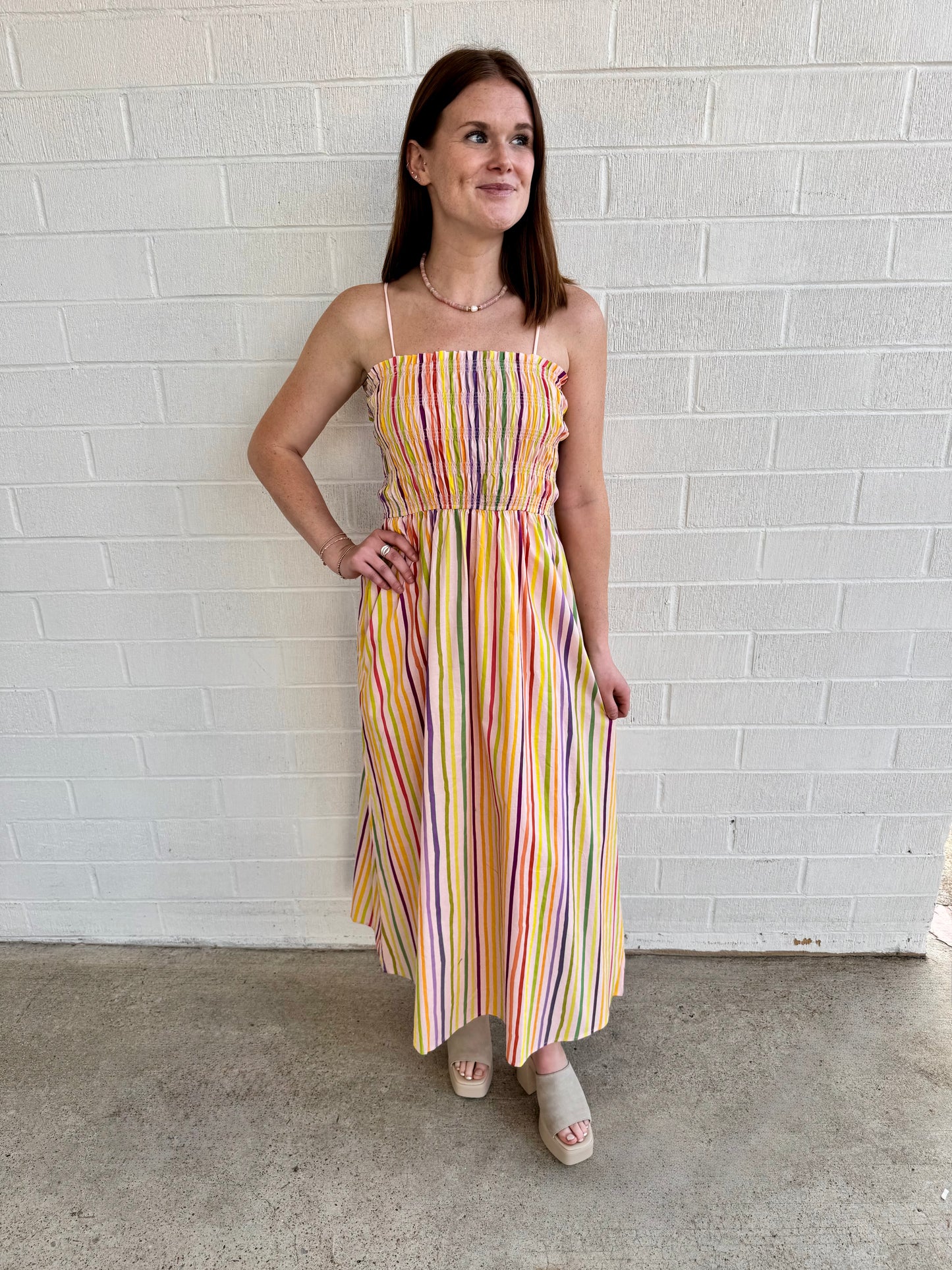 Paralia Stripes Midi Dress