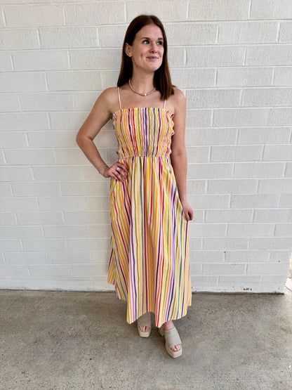 Paralia Stripes Midi Dress