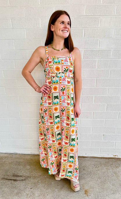 Camila Dress- Island Postcard