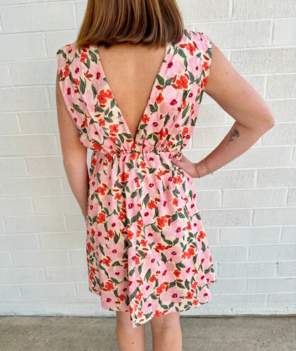 Saffron Bloom Mini Dress