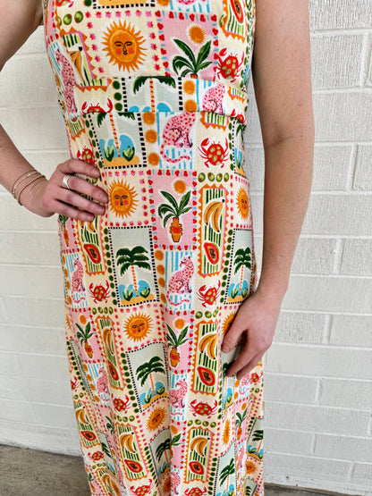 Camila Dress- Island Postcard