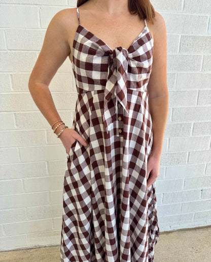 Gingham Strappy Dress