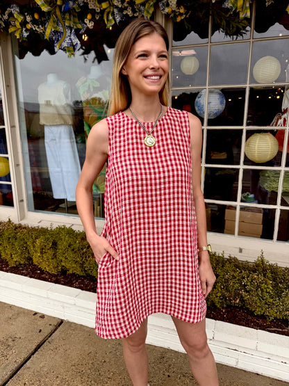 Gingham Shift Dress