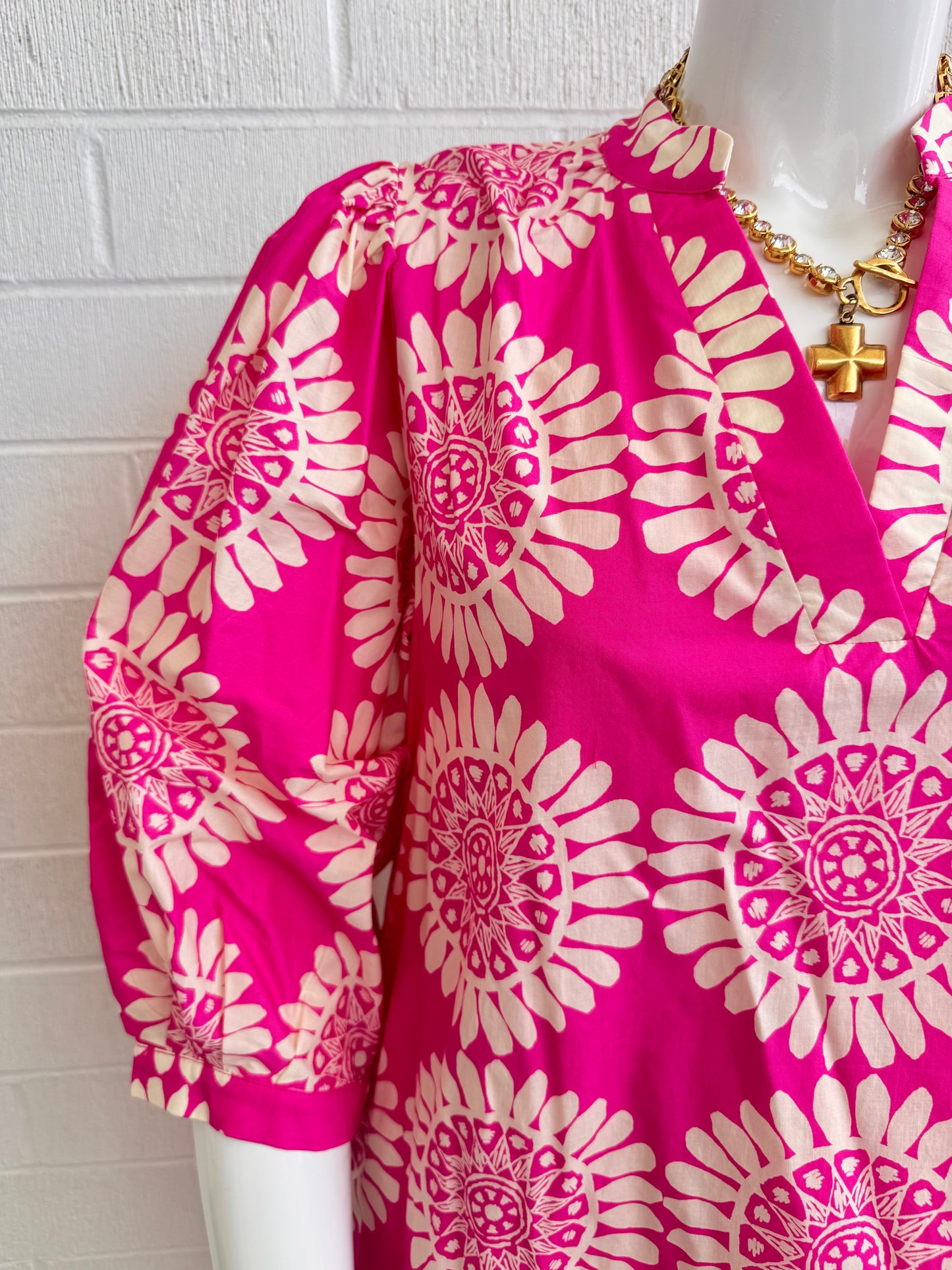 Pink Print Shift Dress